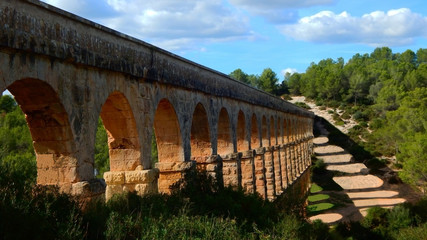 Fototapeta premium Devil's Bridge or Pont del Diable near Tarragona Spain