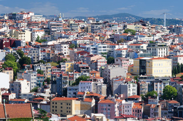 Typical residential house in the historical center of Istanbul.