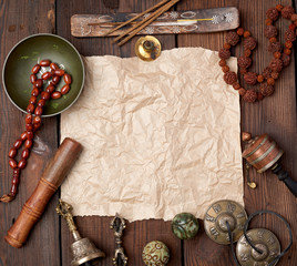 tibetan religious objects for meditation and alternative medicine