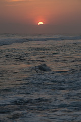 Fototapeta na wymiar Beautiful ocean sunset in Sri Lanka