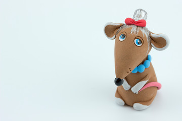 Figures of small toy rats. Symbol of the new year 2020 years.