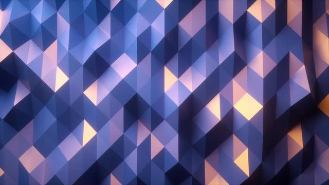 Polygons Waves Perfect seamless loop of slowmotion polygon waves