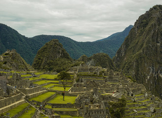 Fototapeta premium Famous ruins of Machu Picchu, Cusco Peru
