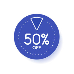 Sale of special offers. Discount with the price is 50. An ad with a yellow tag for an advertising campaign at retail on the day of purchase. vector illustration