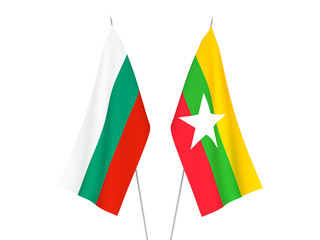 Bulgaria and Myanmar flags