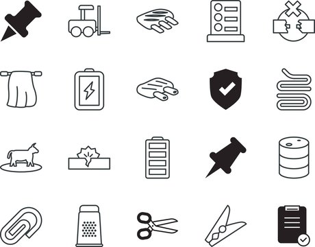 clip vector icon set such as: security, education, grater, general purpose, dairy, work, consumption, fossil, growth, page, marketing, edge, clothes, review, analyzing, cook, site, oil, storage