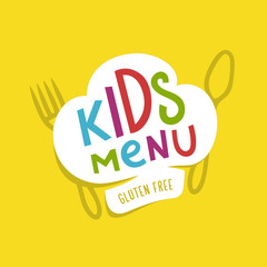 Kids menu banner. Vector illustration.