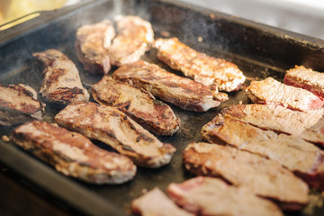meat at a barbecue