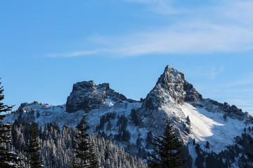 mountains in winter