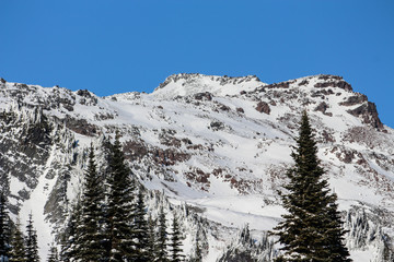 mountains in winter