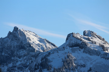 mountains in winter