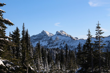 mountains in winter