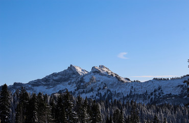 mountains in winter