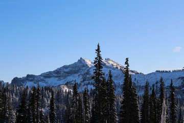 mountains in winter