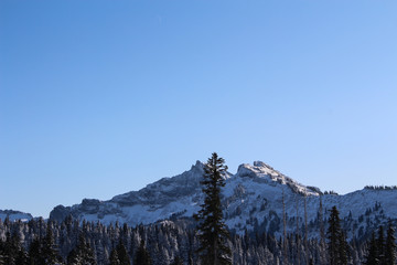 mountains in winter