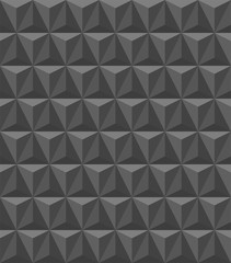 Abstract geometric background. Vector illustration. Triangle or pyramid black shapes. Polygonal tiles backdrop. Minimal cover design. Futuristic element for design