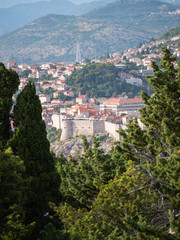 Fototapeta na wymiar View of Dubrovnik Old Town From Lokrum Island, Croatia