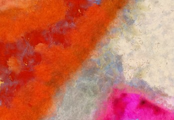 Fototapeta premium Close up oil paint abstract background. Art textured brushstrokes in macro. Part of painting. Old style artwork. Dirty watercolor texture. Modern pattern. Chaotic splashes. Multi-colors design.