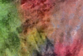 Close up oil paint abstract background. Art textured brushstrokes in macro. Part of painting. Old style artwork. Dirty watercolor texture. Modern pattern. Chaotic splashes. Multi-colors design.