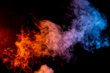 Orange and Blue Smoke Wisps