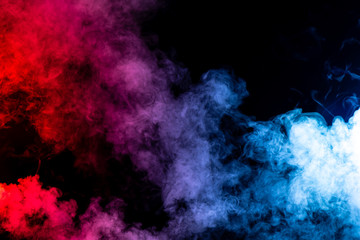 Colorful smoke overlay on a black background