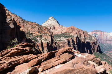 Canyon Overlook viewpoint at Zion National Park, Utah, USA