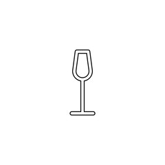 Wine glass icon. Alcohol drink symbol. Logo design element
