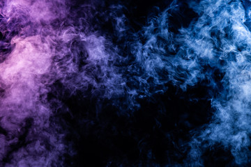 abstract purple and blue smoke background with space for text