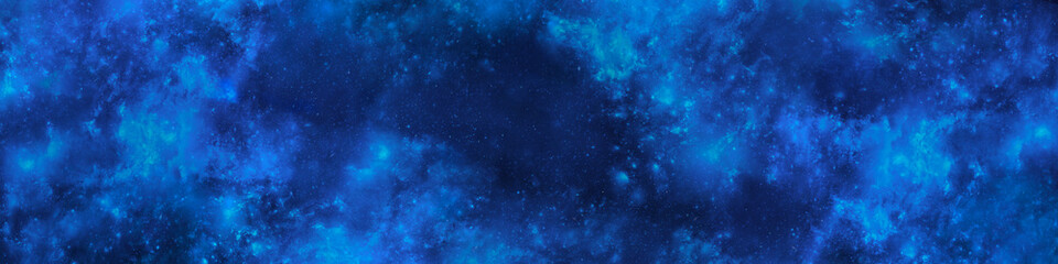 Obraz na płótnie Canvas Outer space web banner with clouds, nebulas and stars