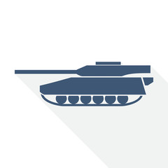 tank vector icon, flat design army, military, war vehicle concept illustration in eps 10