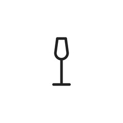 Wine glass icon. Alcohol drink symbol. Logo design element