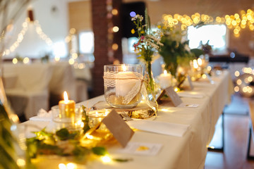 table arrangement at an event