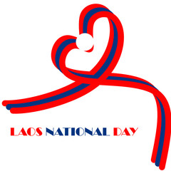 Fototapeta premium National holiday. Independence Day of Laos set of vector design elements, Made in Laos. Map, flags, ribbons, turntables, sockets. Vector symbolism, set for your infographics. December 1th. Vector