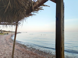 All along the beach