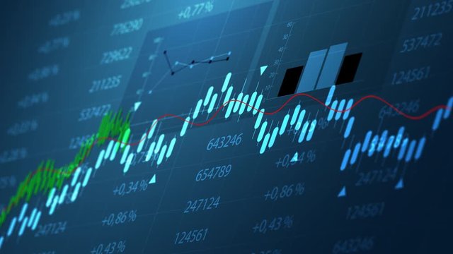 video, tabellone, grafico, economia, finanza, processare, dati, 4k