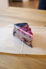 Cake on a restaurant table