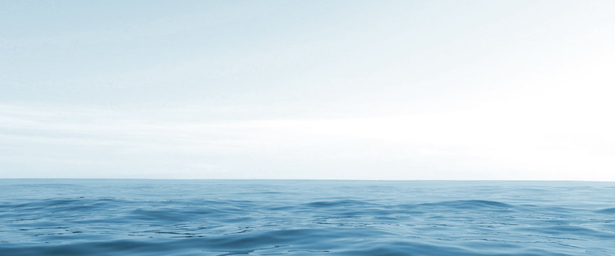 Horizon of the sea. 3d render