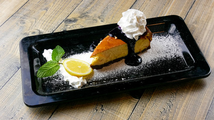 Cake on a restaurant table