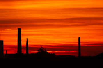 Sonnenuntergang in Karlsruhe