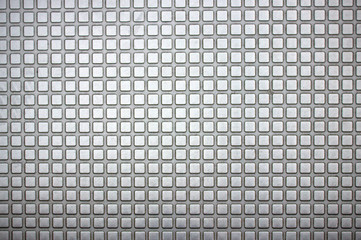 Square gray-blue aluminum texture, pattern of small squares.