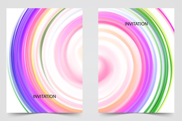 Set of light banners. Swirl Wave Background Design