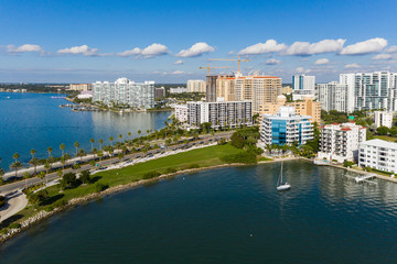 Obraz premium Sarasota downtown drone aerial landscape photo