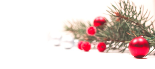 Christmas decoration on isolated background