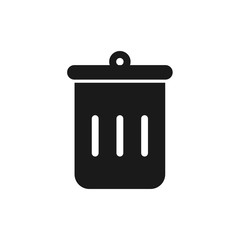 Trash can icon. Delete, remove symbol. Garbage container, dustbin, recycle bin, rubbish basket. Delete symbol for modern web and mobile web UI concept.