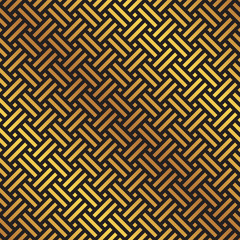 Seamless gold and black weave pattern background