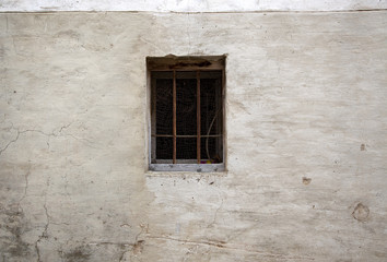 Closed wooden window