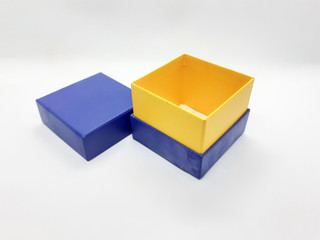 Elegant Luxury Cute Beautiful Colorful Accessories Gift Present Box in White Isolated Background