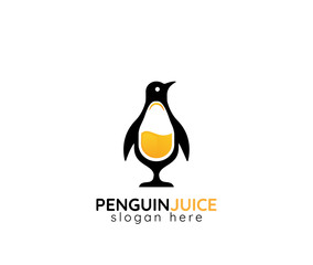 Penguin Juice logo design