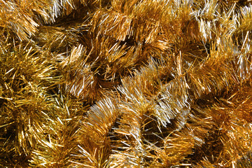 Gold Christmas Garland Abstract
