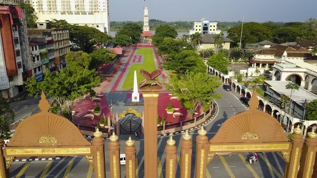 Aerial view of a public park in the city of Kota Bharu in Kelantan.